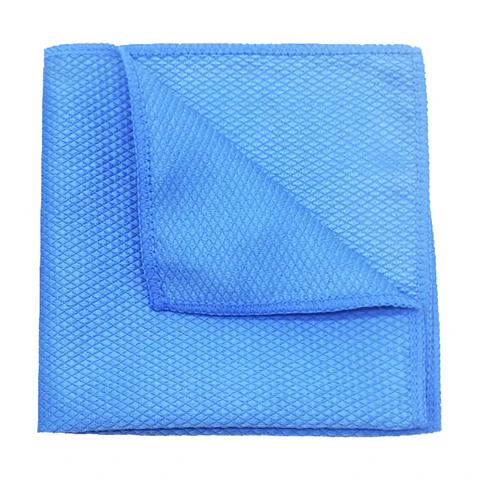 Toalla de microfibra fish scale para limpieza de vidrios 35x35cm 270g
