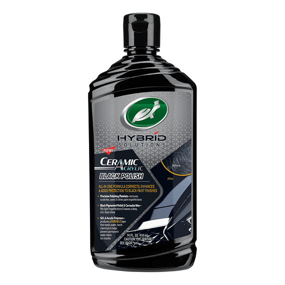 Cera Cerámico Acrilico con Pulidor Fino Para Autos Negros Black Polish 414mL