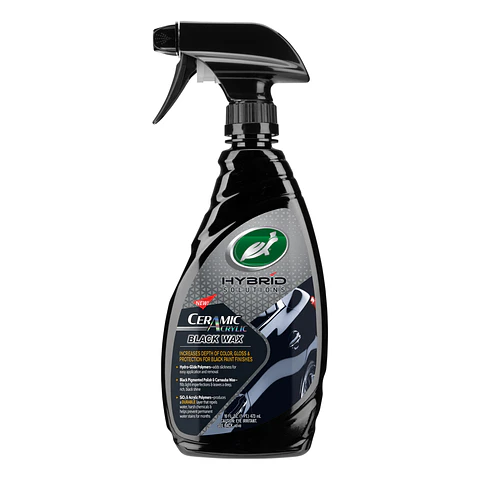 Cera Cerámico Acrilico en Spray Para Autos Negros Black Wax 473mL