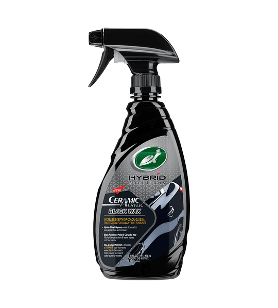 Cera Cerámico Acrilico en Spray Para Autos Negros Black Wax 473mL