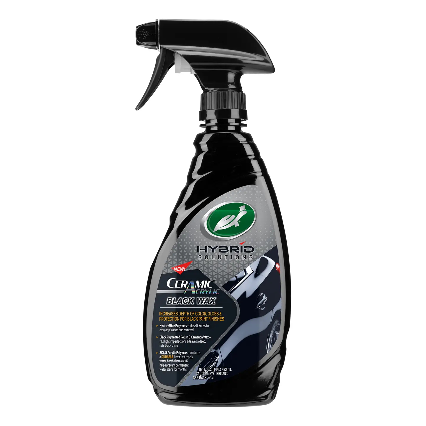 Cera Cerámico Acrilico en Spray Para Autos Negros Black Wax 473mL 1