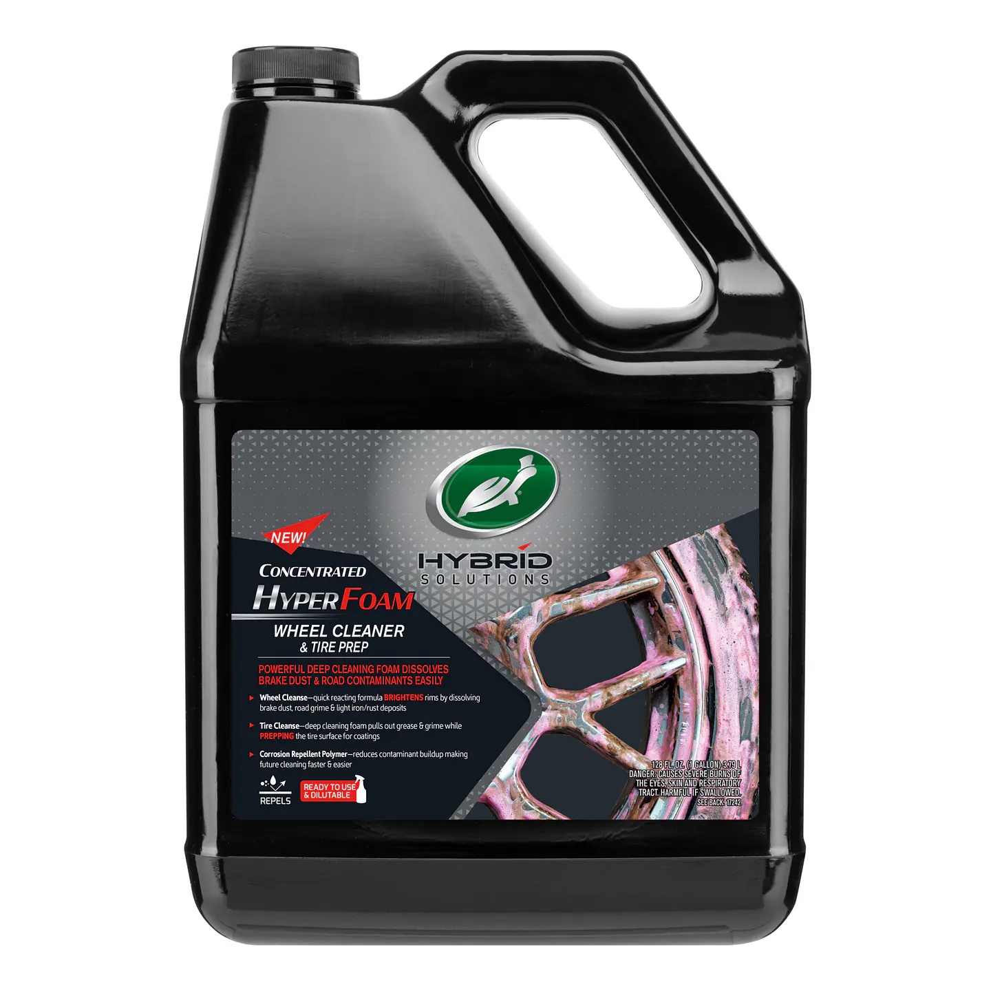 Limpiador Ultra Espuma de aros y llantas Hyper Foam Wheel Cleaner & Tire Prep 3.79mL (1galón)   1