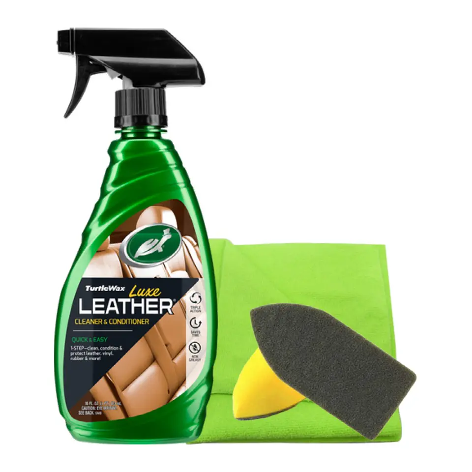 Kit Cuidado y protección Cueros (Luxe leather + Nano cepillo + Paño microfibra) 1