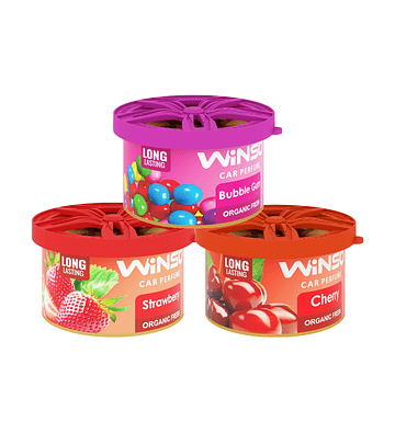 Pack Aromatizador Organic Fresh (Strawberry, Cherry, Bubble Gum) x 3 unidades
