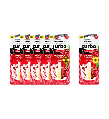 Pack 5 + 1 Gratis Aromatizador Winso Turbo Cherry