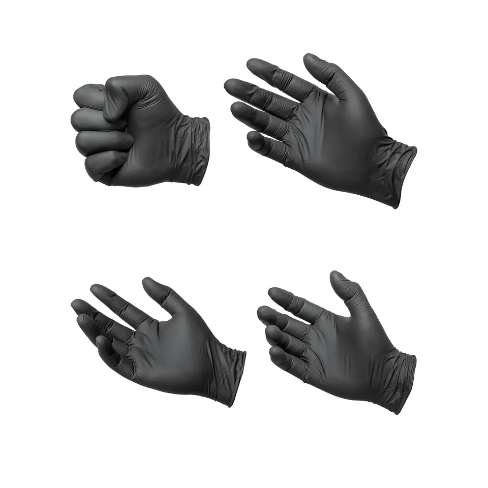 Guantes Multiuso de Nitrilo Negro 4 gramos x 100 unidades (50 pares) 3