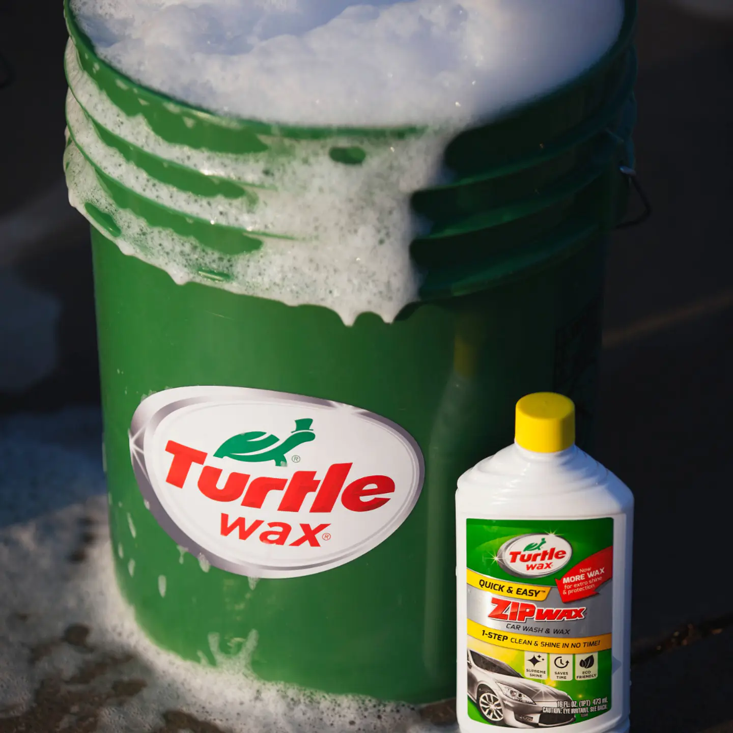 Champú con Cera Zip Wax Car Wash & Wax 473mL 2