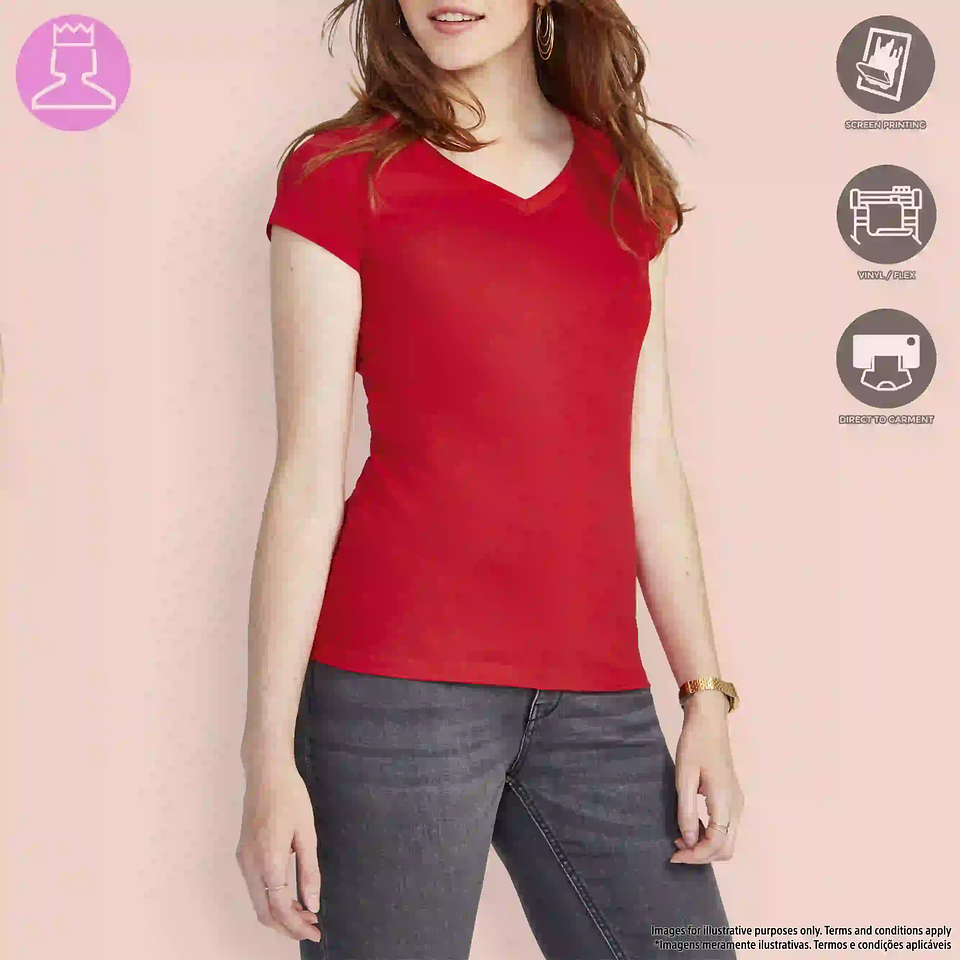 T-SHIRT MULHER DECOTE BICO 150