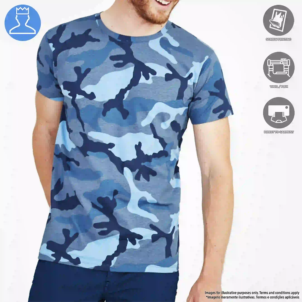 T-SHIRT HOMEM PADRÃO CAMUFLADO