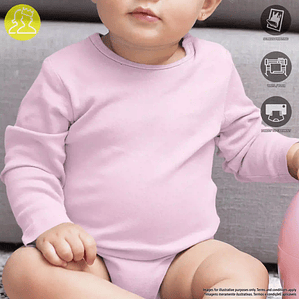 BODY MANGA COMPRIDA BEBÉ ALGODÃO