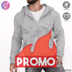 SWEAT CAPUZ COM FECHO HOMEM/UNISSEXO PROMO