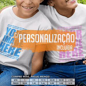 T-SHIRTS CRIANÇA PERSONALIZADAS