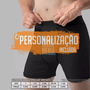 BOXER HOMEM PERSONALIZADO