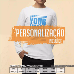 T-SHIRTS MANGA COMPRIDA HOMEM PERSONALIZADAS