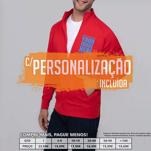 SWEATS COM FECHO PERSONALIZADAS