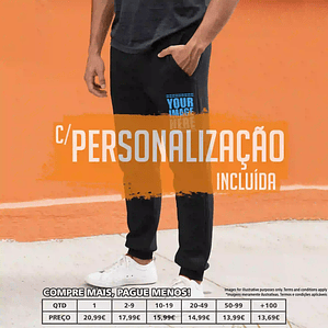 CALÇAS SLIM FIT FELPA HOMEM PERSONALIZADAS