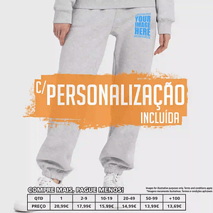 CALÇAS FELPA PERSONALIZADAS