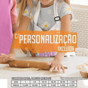 AVENTAL CRIANÇA PERSONALIZADO