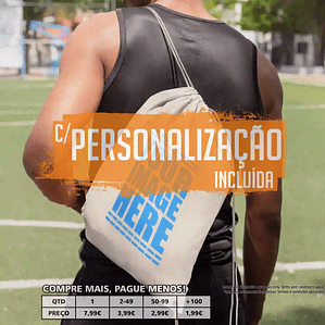 MOCHILA CORDÕES PERSONALIZADA