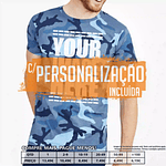 T-SHIRTS HOMEM PADRÃO CAMUFLADO PERSONALIZADAS 