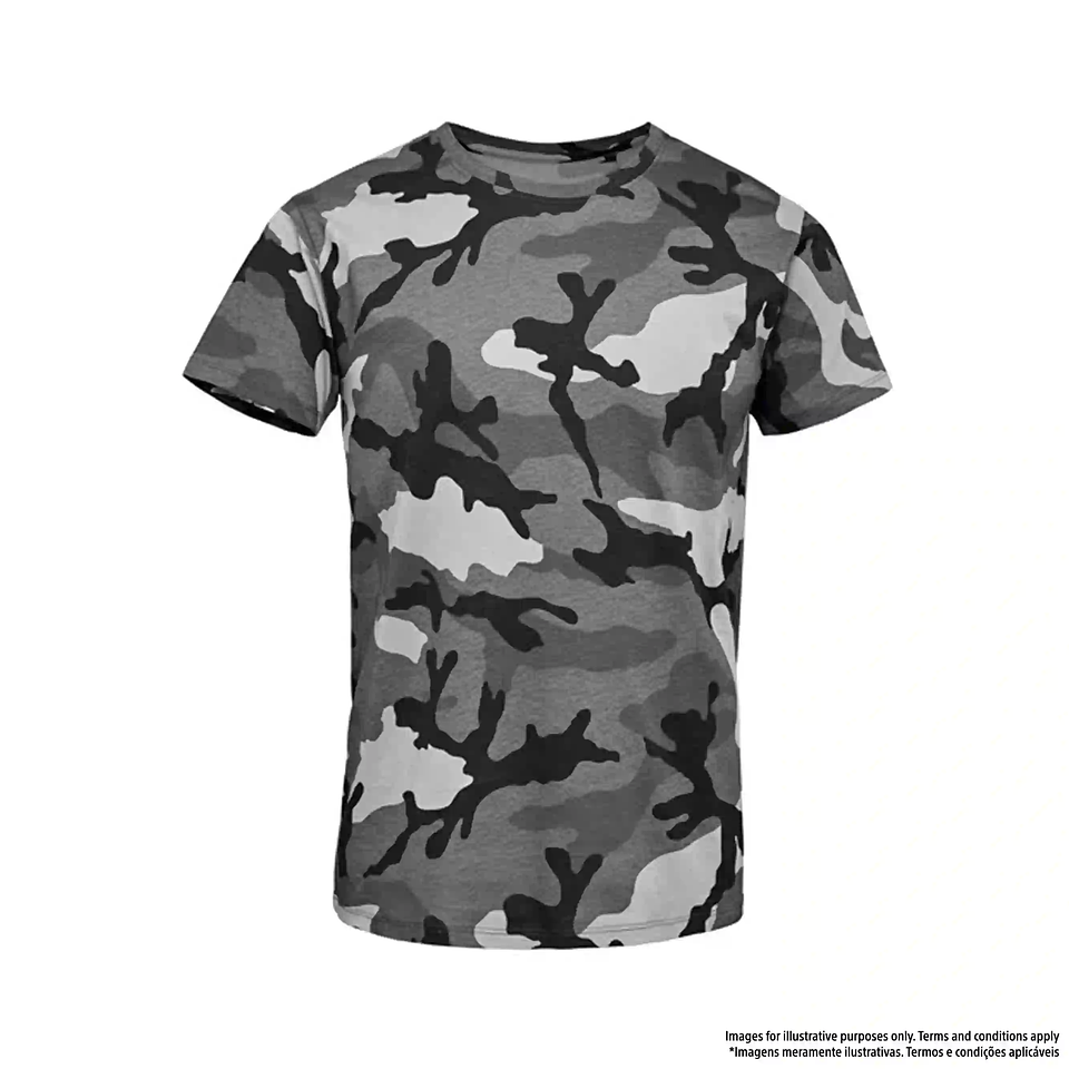 T-SHIRTS HOMEM PADRÃO CAMUFLADO PERSONALIZADAS 