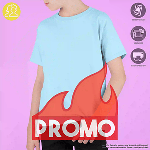 T-SHIRT CRIANÇA PROMO ALGODÃO