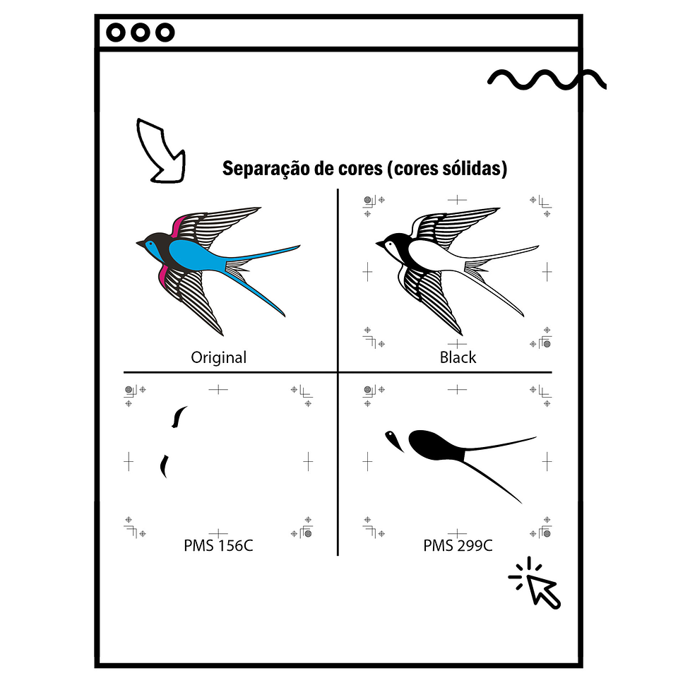 SEPARAÇÃO DE CORES (VETORES E CORES SÓLIDAS)