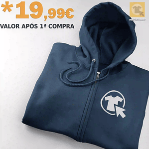 SWEATSHIRT COM CAPUZ E FECHO PRINT ON DEMAND
