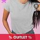 T-SHIRT MULHER ALGODÃO 190 OUTLET - Thumbnail 1