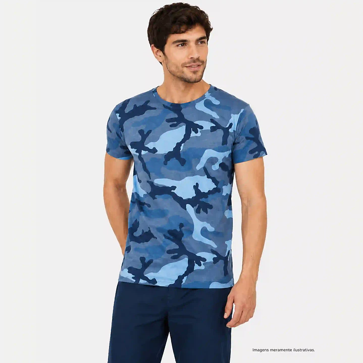 T-SHIRT HOMEM PADRÃO CAMUFLADO 1