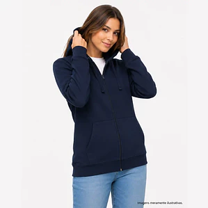 SWEAT CAPUZ COM FECHO MULHER