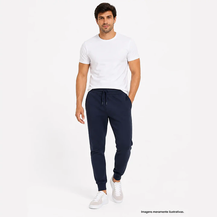 CALÇAS FELPA SLIM FIT HOMEM 1