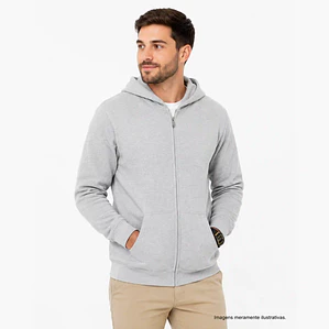 SWEAT CAPUZ COM FECHO ALGODÃO HOMEM/UNISSEXO 
