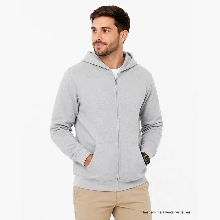 SWEAT CAPUZ COM FECHO ALGODÃO HOMEM/UNISSEXO  1