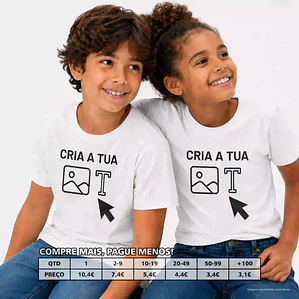 T-SHIRTS CRIANÇA PERSONALIZADAS