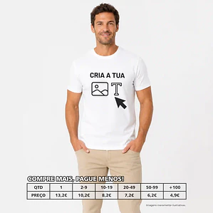 T-SHIRTS HOMEM/UNISSEXO 190 PERSONALIZADAS