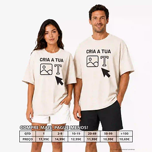 T-SHIRTS OVERSIZED PERSONALIZADAS