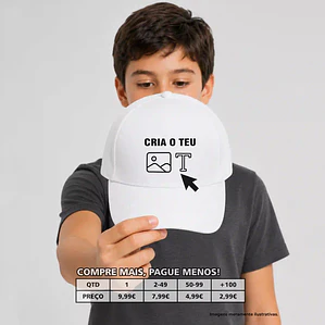 BONÉ CRIANÇA PERSONALIZADO