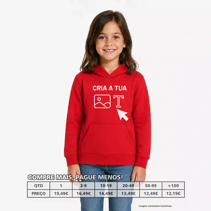 SWEATS COM CAPUZ CRIANÇA PERSONALIZADAS 1