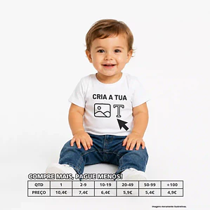 T-SHIRTS BEBÉ PERSONALIZADAS