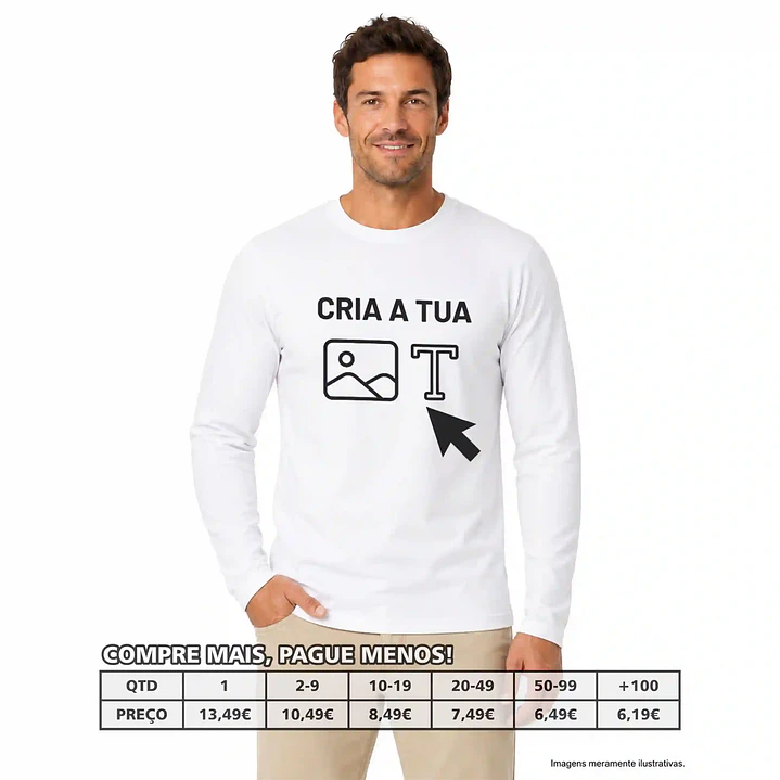 T-SHIRTS MANGA COMPRIDA HOMEM PERSONALIZADAS 1