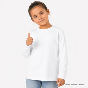 T-SHIRT MANGA COMPRIDA CRIANÇA ALGODÃO