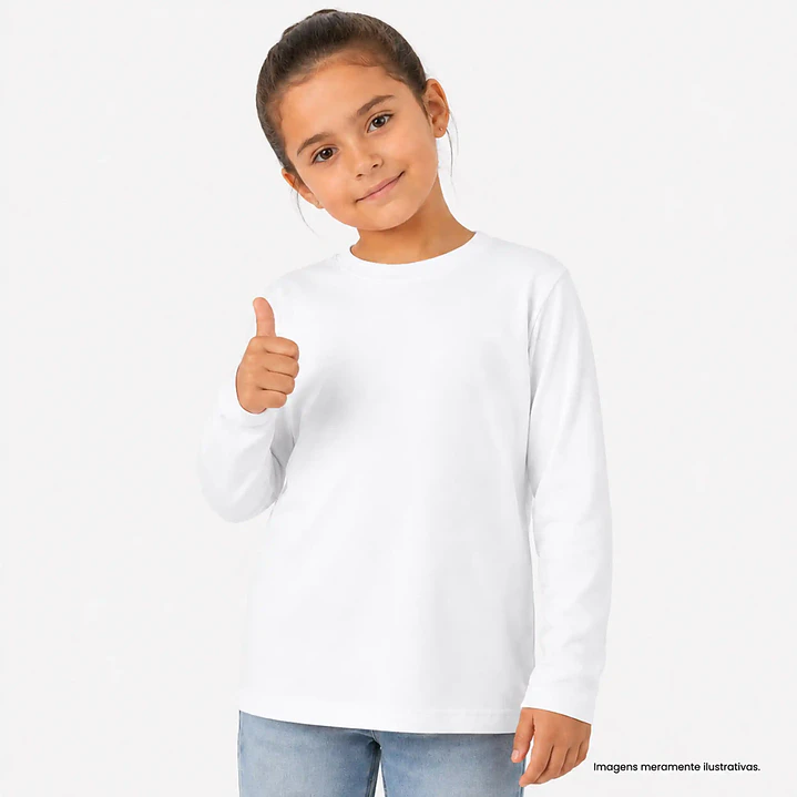 T-SHIRT MANGA COMPRIDA CRIANÇA ALGODÃO 1