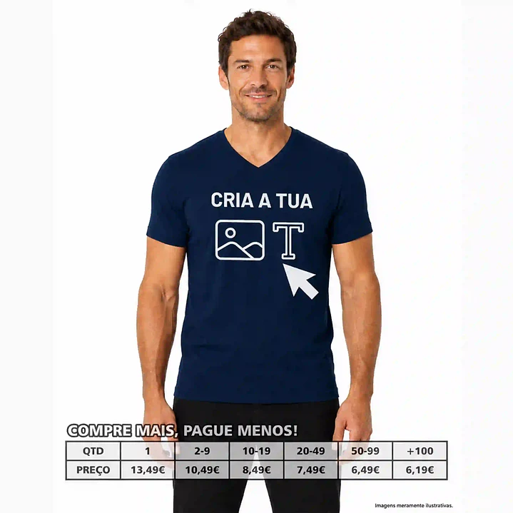 T-SHIRTS HOMEM DECOTE EM BICO PERSONALIZADAS 1