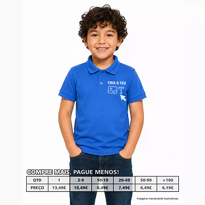 POLOS CRIANÇA PERSONALIZADOS