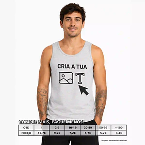 TOP HOMEM ALGODÃO PERSONALIZADO
