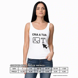 TOP MULHER ALGODÃO PERSONALIZADO