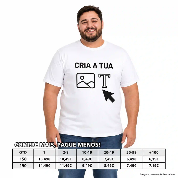 T-SHIRTS HOMEM TAMANHOS GRANDES PERSONALIZADAS 1