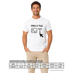T-SHIRTS HOMEM/UNISSEXO 190 PERSONALIZADAS