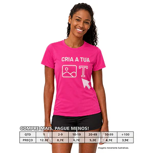 T-SHIRTS MULHER DESPORTO PERSONALIZADAS